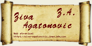 Živa Agatonović vizit kartica